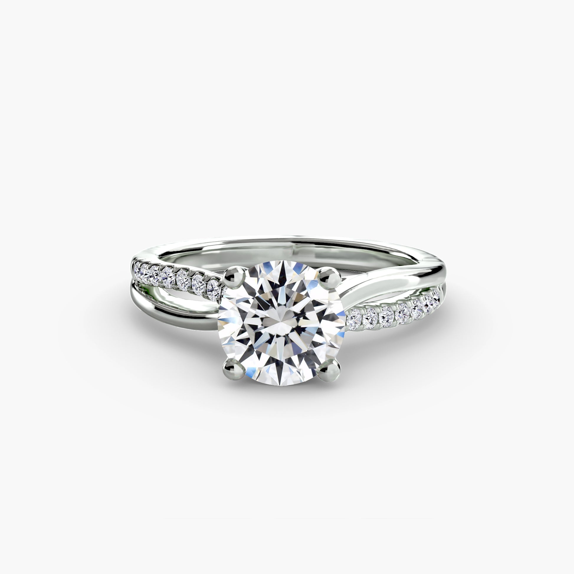 The Split Shank Pavé Solitaire